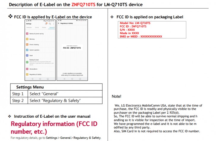 LG Q7 w dokumentach FCC