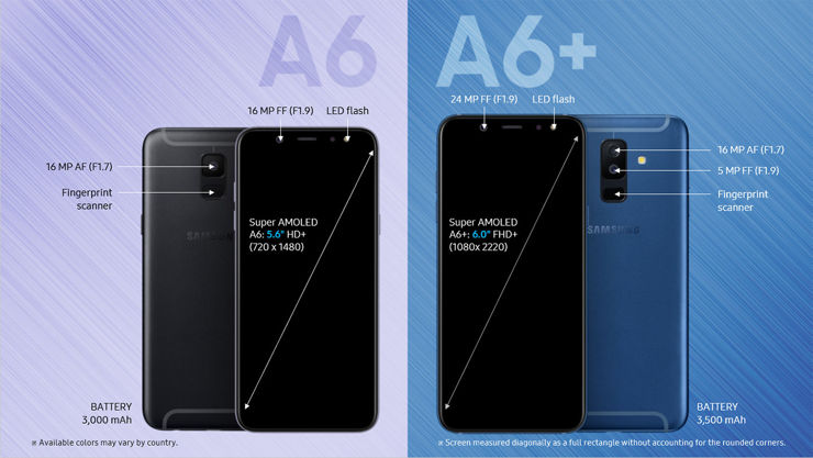 Samsung Galaxy A6 i Galaxy A6+