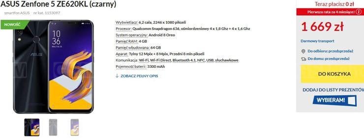 ZenFone 5 w polskim sklepie