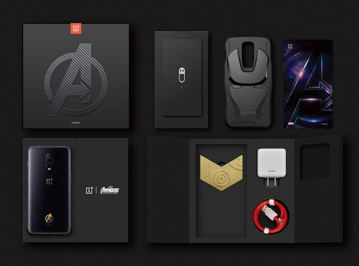 Opakowanie i zestaw OnePlus 6 Avengers: Infinity War Edition Opakowanie i zestaw OnePlus 6 Avengers: Infinity War Edition