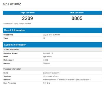 Wyniki z Geekbench dla Meizu 16 6/8 GB Wyniki z Geekbench dla Meizu 16 6/8 GB