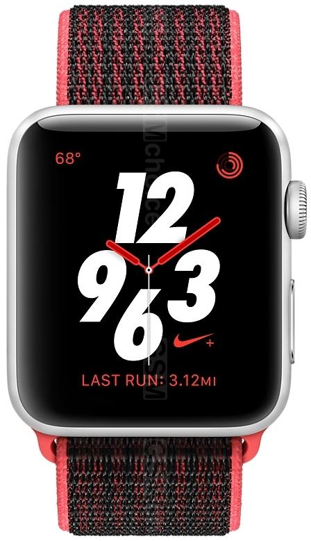 Apple Watch Series 3 Nike 42 mm Specyfikacja techniczna