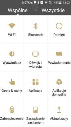 Ustawienia, energia, ruchomy klawisz MiPop
