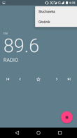 Interfejs aplikacji Radio FM