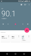 Interfejs aplikacji Radio FM