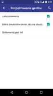 Ustawienia, gesty i aktualizacje