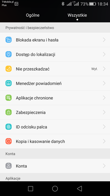 Menu ustawień