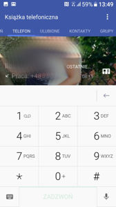 Dialer, klawiatura