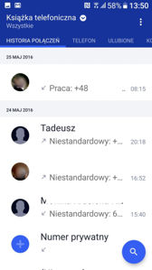 Dialer, klawiatura