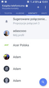 Dialer, klawiatura