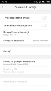 Pamięć wbudowana i zużycie RAM-u przez aplikacje