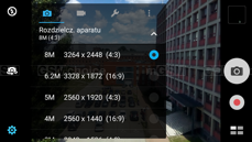 Menu aparatu głównego