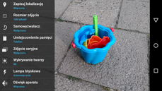 Niektore z opcji menu związane z fotografowaniem i filmowaniem