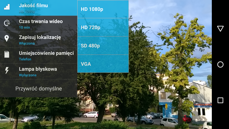 Niektore z opcji menu związane z fotografowaniem i filmowaniem