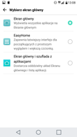 Tryby ekranu: Ekran główny, EasyHome i Ekran główny z szufladą aplikacji
