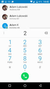 Opcje DualSIM, dialer, kontakty