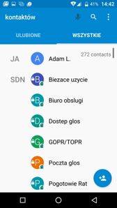 Opcje DualSIM, dialer, kontakty