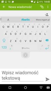 Opcje klawiatury SwiftKey