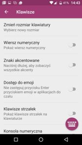Opcje klawiatury SwiftKey