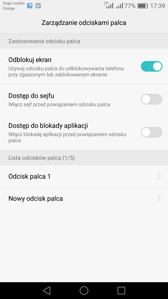 Aplikacja do zarządzania odciskami palców