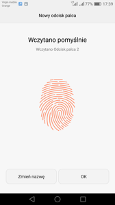 Aplikacja do zarządzania odciskami palców