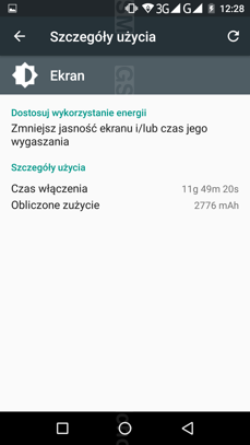 Pomiary czasu pracy z włączonym wyświetlaczem Pomiary czasu pracy z włączonym wyświetlaczem