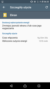 Czas pracy z włączonym wyświetlaczem (SoT)
