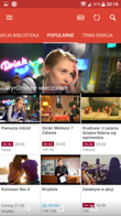 Album: menu, przeglądanie zdjęć, edycja grafik. Wideo: przegląd filmów i program TV 