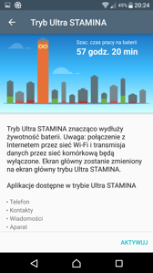 Tryby oszczędzania energii i baterii