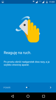 Aplikacja Moto z funkcjami Moto Actions (gesty) i Moto Display (powiadomienia na zablokowanym ekranie)