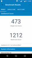 Wyniki benchmarków: Antutu, Vellamo, Geekbench