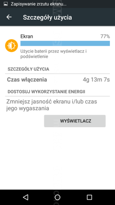 Czas pracy telefonu z włączonym ekranem (SoT)