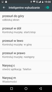 Ustawienia, gesty Ustawienia, gesty