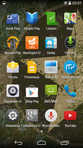 Menu aplikacji - stan po pierwszym uruchomieniu smartfonu Menu aplikacji - stan po pierwszym uruchomieniu smartfonu
