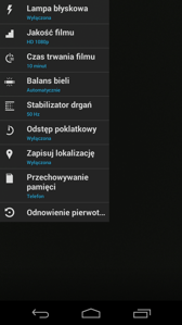 Menu aparatu głównego Menu aparatu głównego