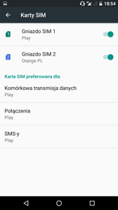 Ustawienia dual-SIM i połączenia głosowe