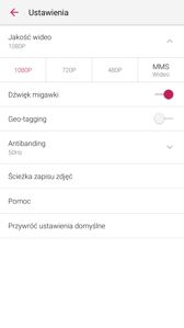 Interfejs i menu aparatu frontowego