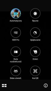 Menu aparatu głównego