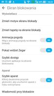Ustawienia ekranu blokady | Edycja szybkich ustawień