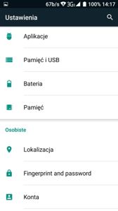 Ustawienia, dodatkowe opcje interfejsu