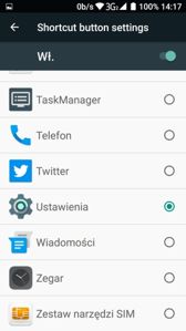 Ustawienia, dodatkowe opcje interfejsu