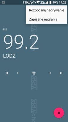 Aplikacje fabryczne: Galeria, Muzyka, Radio, Dyktafon