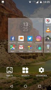 Widżety, edycja pulpitu, ustawienia, powiadomienia 