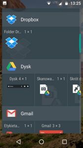 Widżety, edycja pulpitu, ustawienia, powiadomienia 