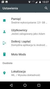 Widżety, edycja pulpitu, ustawienia, powiadomienia 