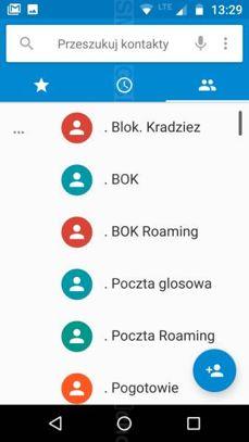 Aplikacja telefonu i zarządzanie kartami SIM