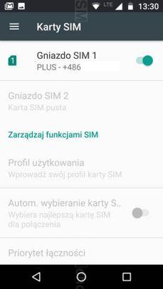 Aplikacja telefonu i zarządzanie kartami SIM