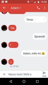 Aplikacja wiadomości i klawiatura systemowa