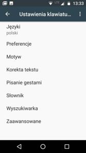 Aplikacja wiadomości i klawiatura systemowa