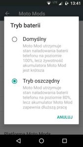 Interfejs Moto Mods JBL i Incipio